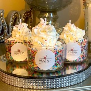 Birthday Cake Mini Bowl Candle